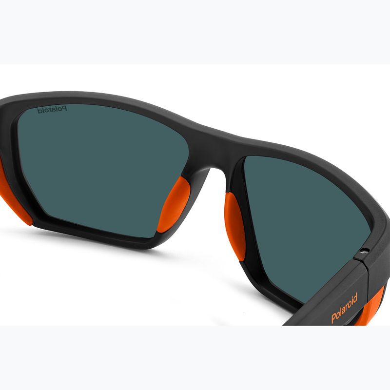 Polaroid PLD 7057/S matte black orange/red multilayer polarised men's sunglasses 8
