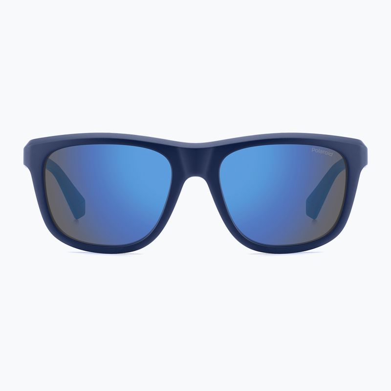 Polaroid PLD 2163/S matte blue/blue mirror polarised sunglasses 3