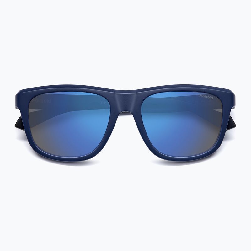 Polaroid PLD 2163/S matte blue/blue mirror polarised sunglasses 4