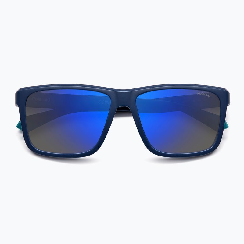 Polaroid PLD 2164/S matte blue/blue mirror polarised men's sunglasses 4
