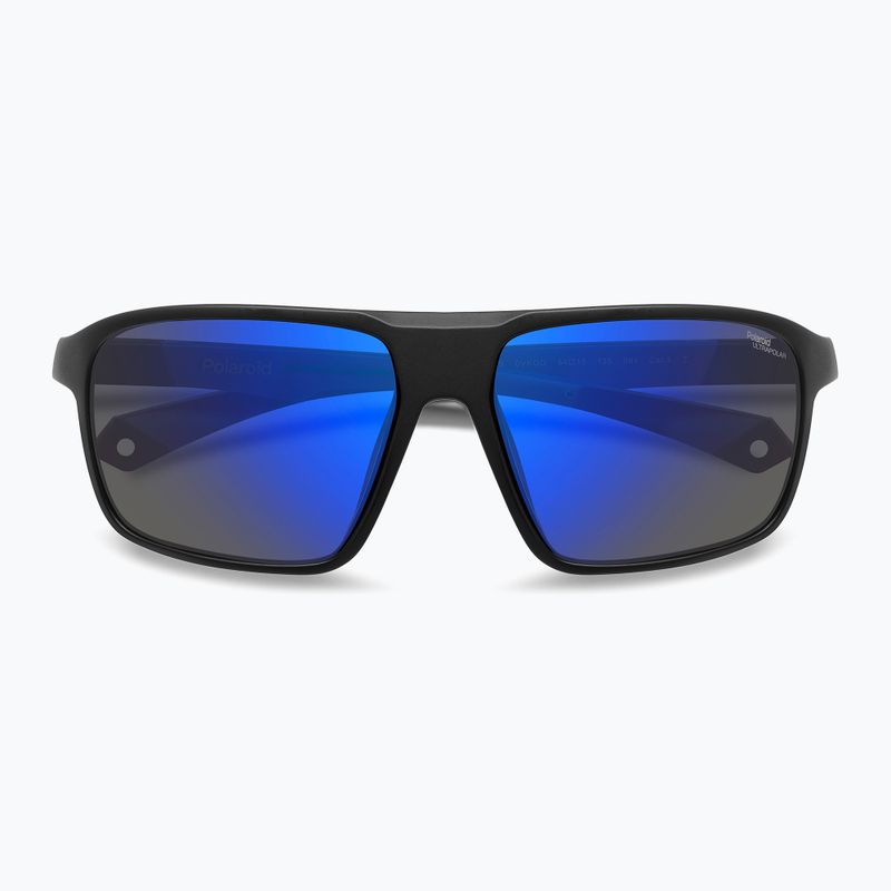 Polaroid PLD 7058/S matte black blue/blue mirror polarized hc men's sunglasses 4