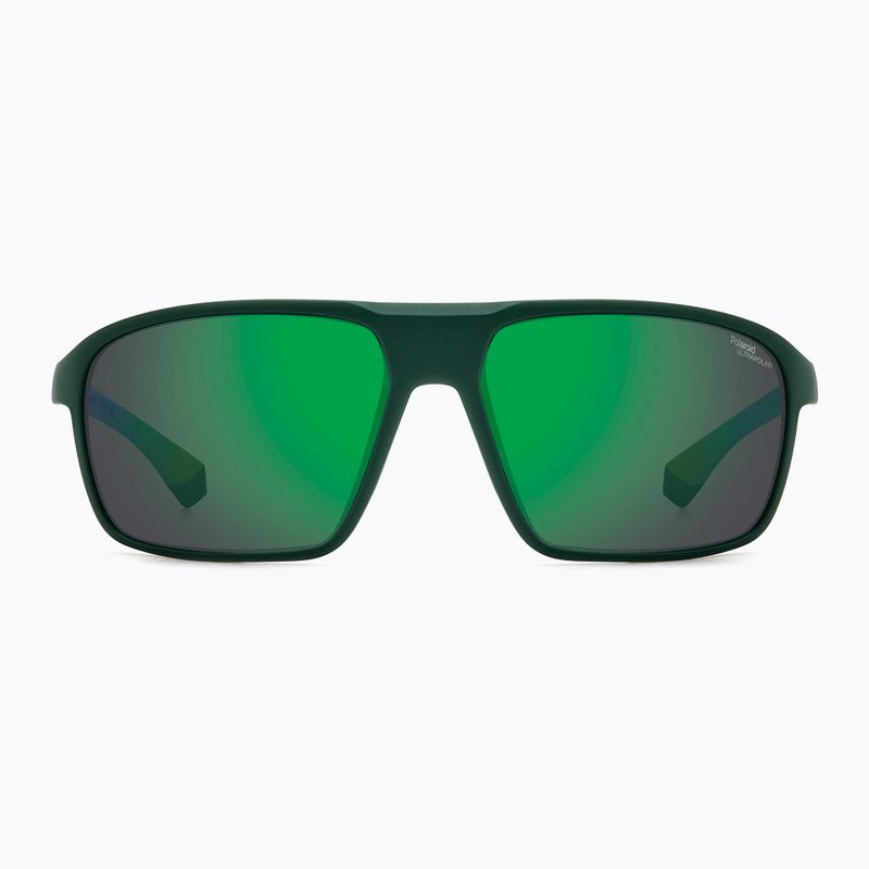 Men's Polaroid PLD 7058/S matte green/green mirror polarised high contrast sunglasses 3