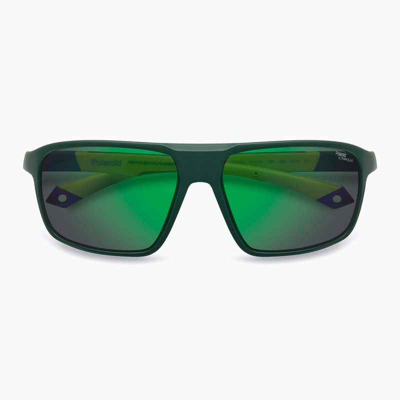Men's Polaroid PLD 7058/S matte green/green mirror polarised high contrast sunglasses 4