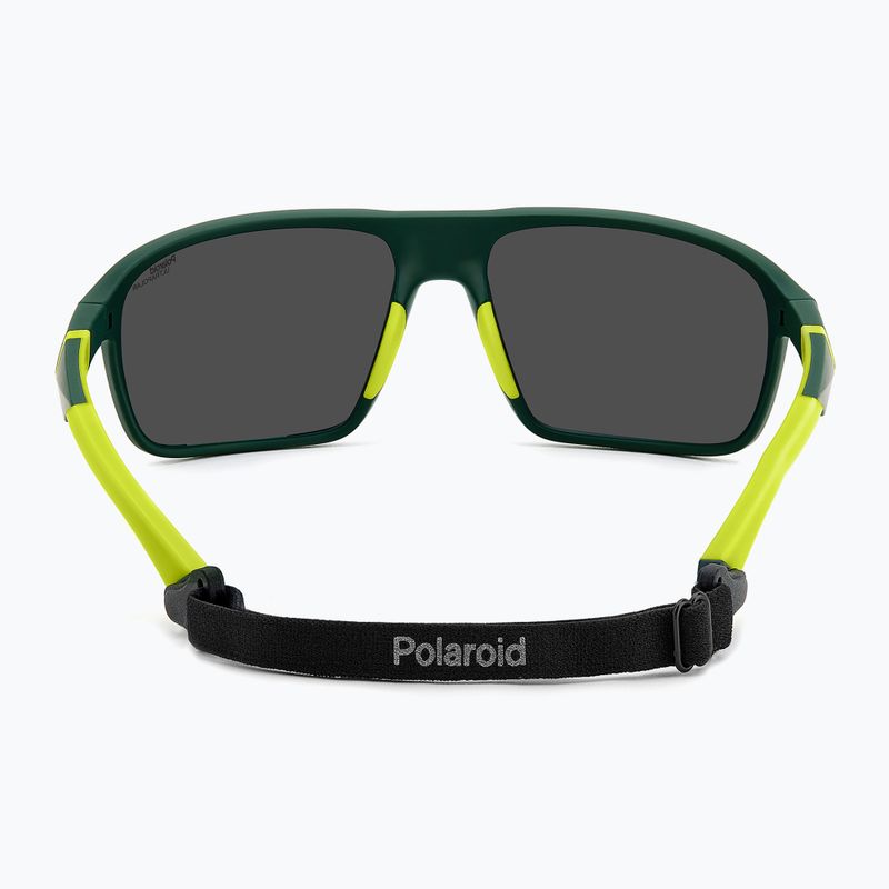 Men's Polaroid PLD 7058/S matte green/green mirror polarised high contrast sunglasses 5