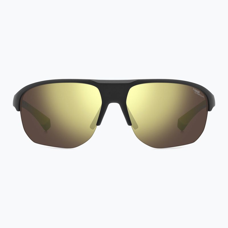 Men's Polaroid PLD 7059/S matte black yellow/gold polarised high contrast sunglasses 2