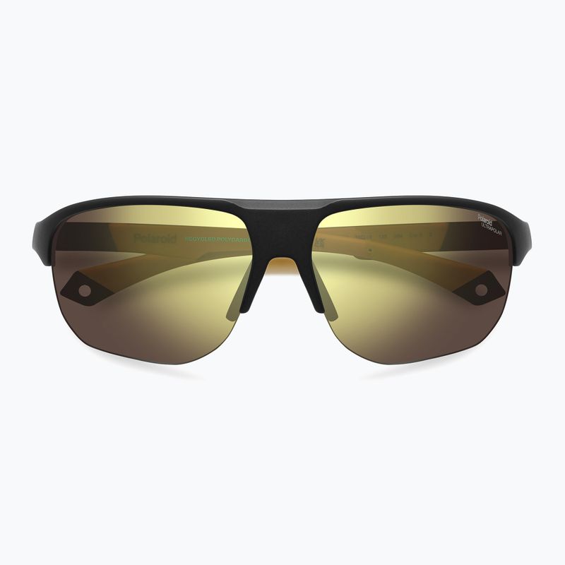 Men's Polaroid PLD 7059/S matte black yellow/gold polarised high contrast sunglasses 3