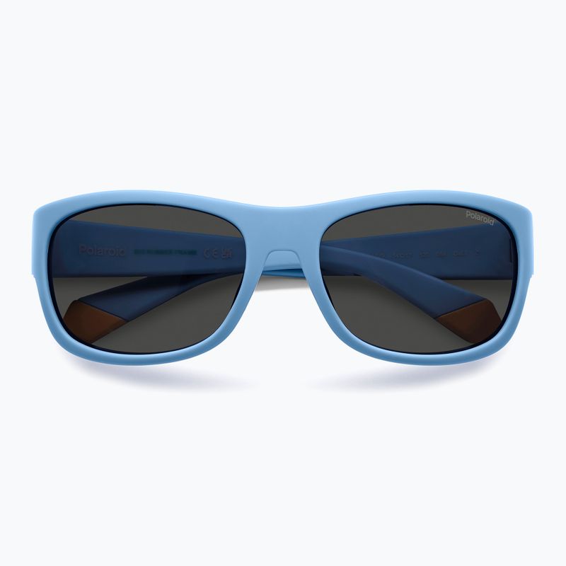 Polaroid PLD 8064/S azure/grey polarised children's sunglasses 4