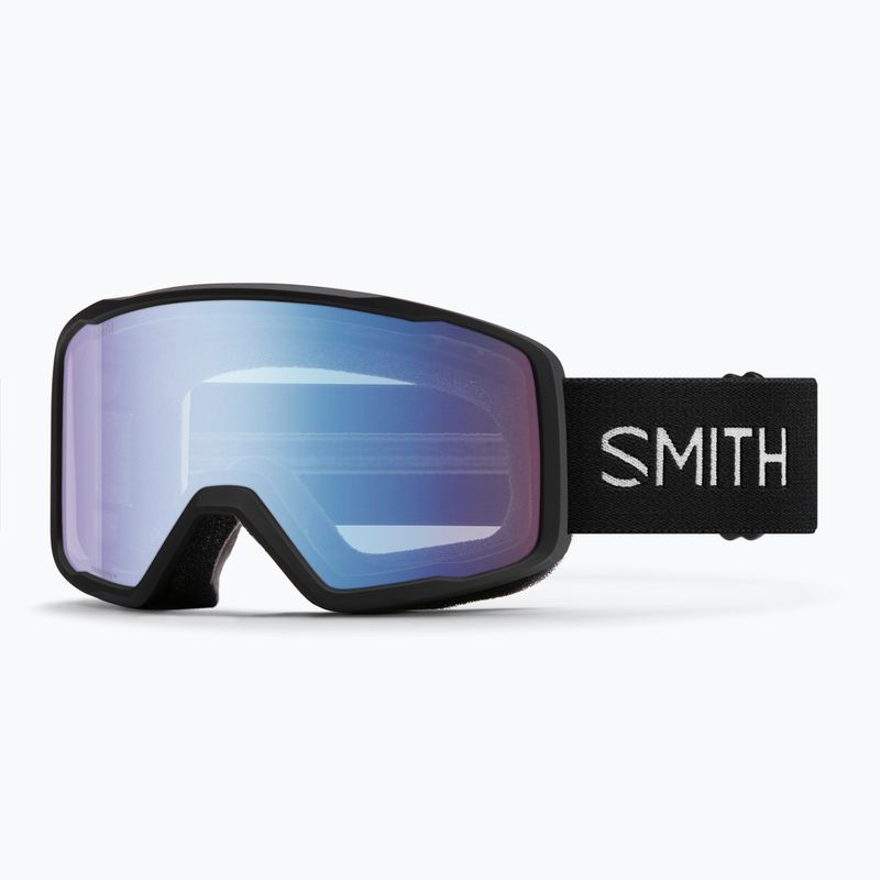 Ski goggles Smith Tribute black/blue sensor mirror