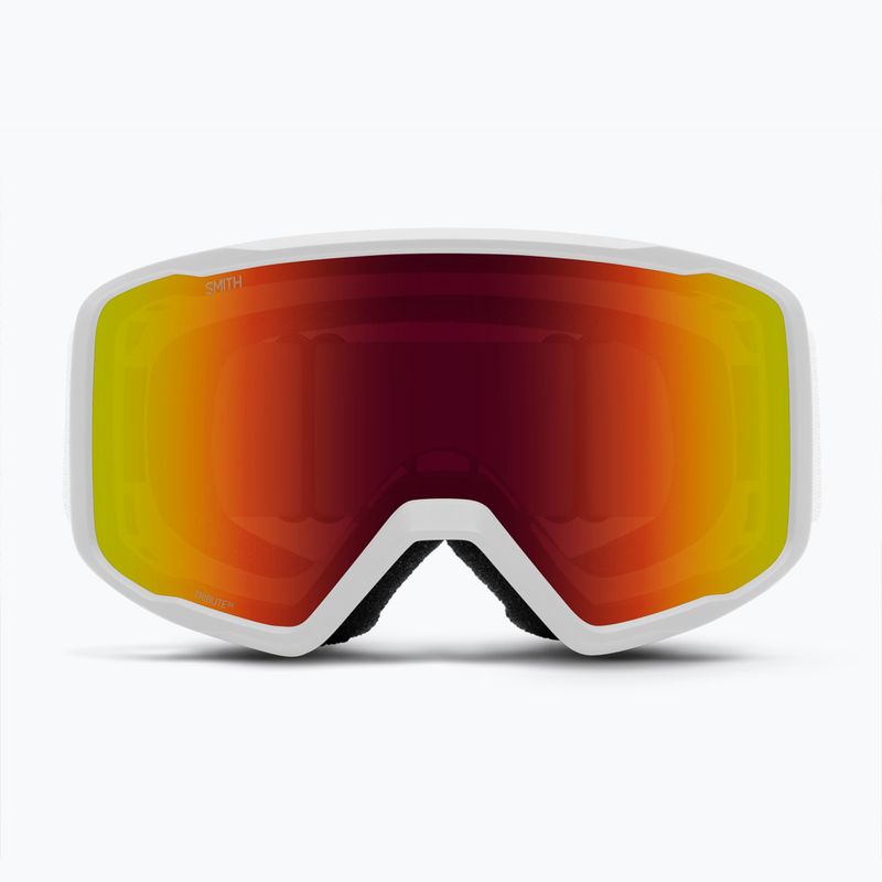 Ski goggles Smith Tribute white/red sol-x mirror 2