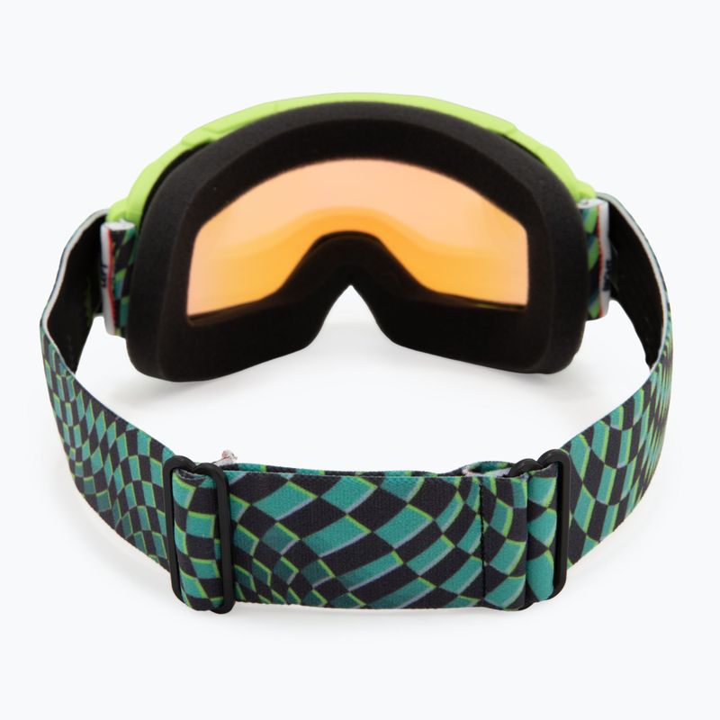 Children's ski goggles Smith Daredevil Jr electric lime left turn/blue sensor mirror 3