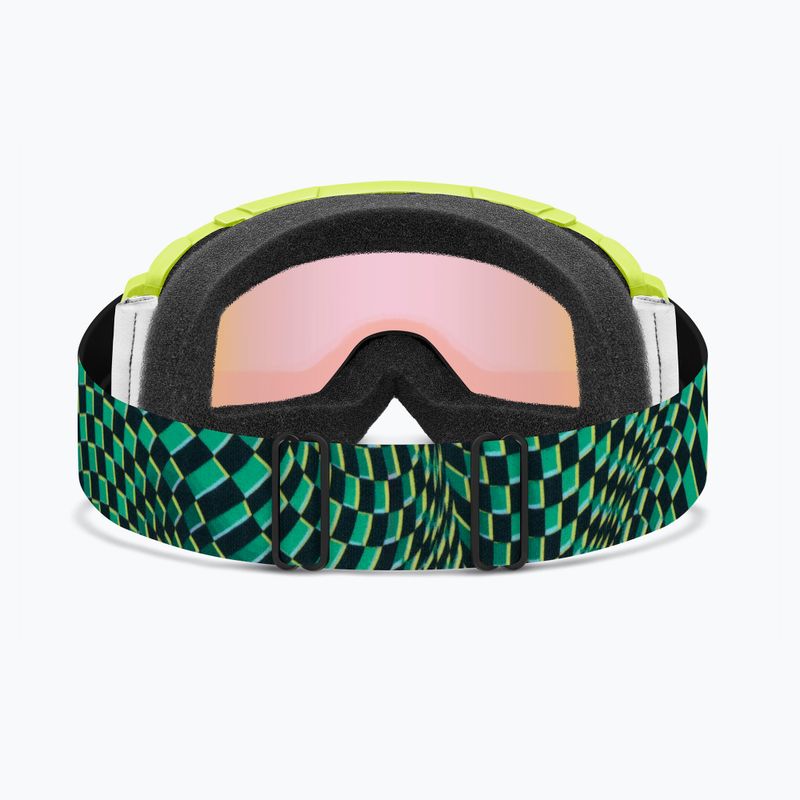 Children's ski goggles Smith Daredevil Jr electric lime left turn/blue sensor mirror 7