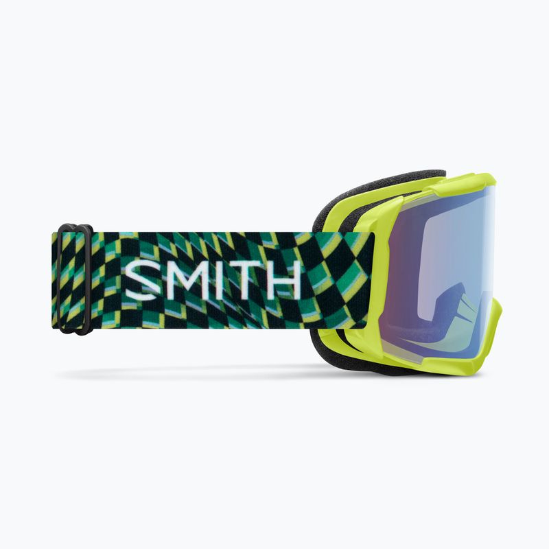 Children's ski goggles Smith Daredevil Jr electric lime left turn/blue sensor mirror 8
