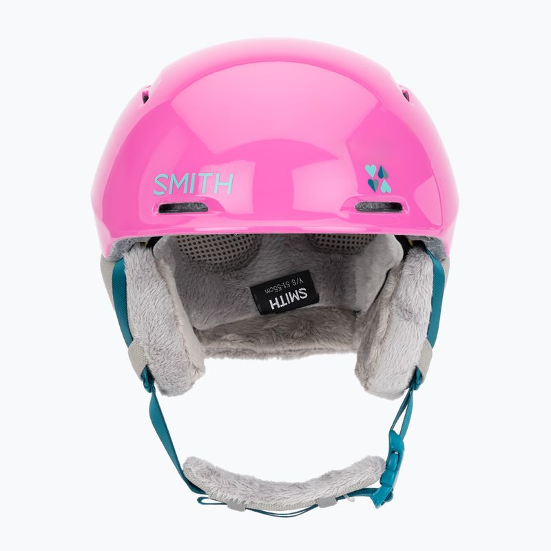 Children's ski helmet Smith Glide Jr Mips vivid pink hearts 2