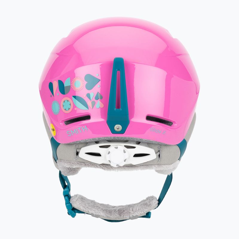 Children's ski helmet Smith Glide Jr Mips vivid pink hearts 4