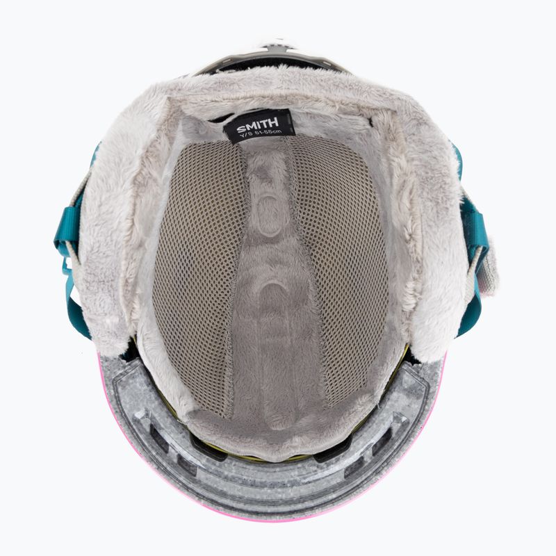 Children's ski helmet Smith Glide Jr Mips vivid pink hearts 6
