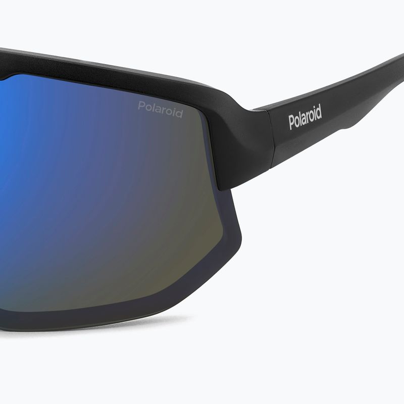 Sunglasses Polaroid PLD 7047/S matte black blue/blue mirror polarized 8