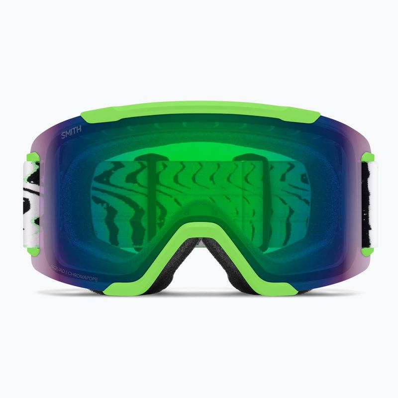Ski goggles Smith Squad S2 slime static shag/chromapop everyday green mirror 2