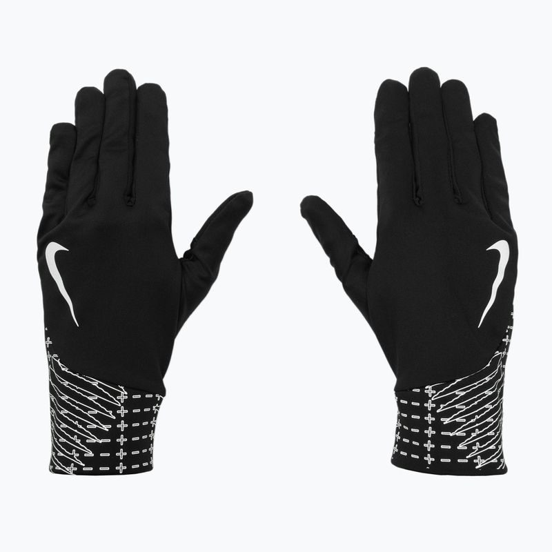 Men's running gloves Nike Pacer Lightweight RG Reflective black/silver 2