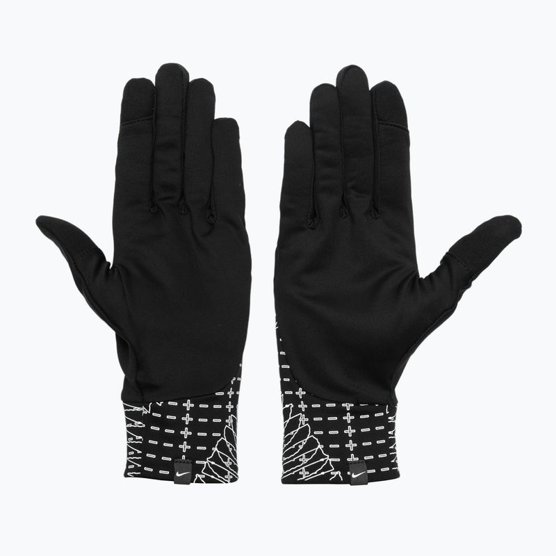 Men's running gloves Nike Pacer Lightweight RG Reflective black/silver 3