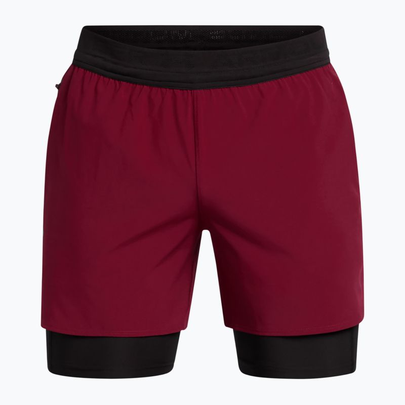 Men's Under Armour Peak Woven 2in1 cardinal/black/black shorts