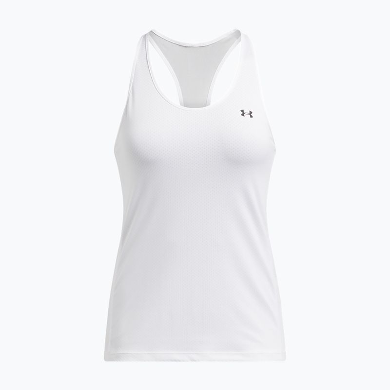Women's training tank top Under Armour HeatGear Armour Racer white/black 3