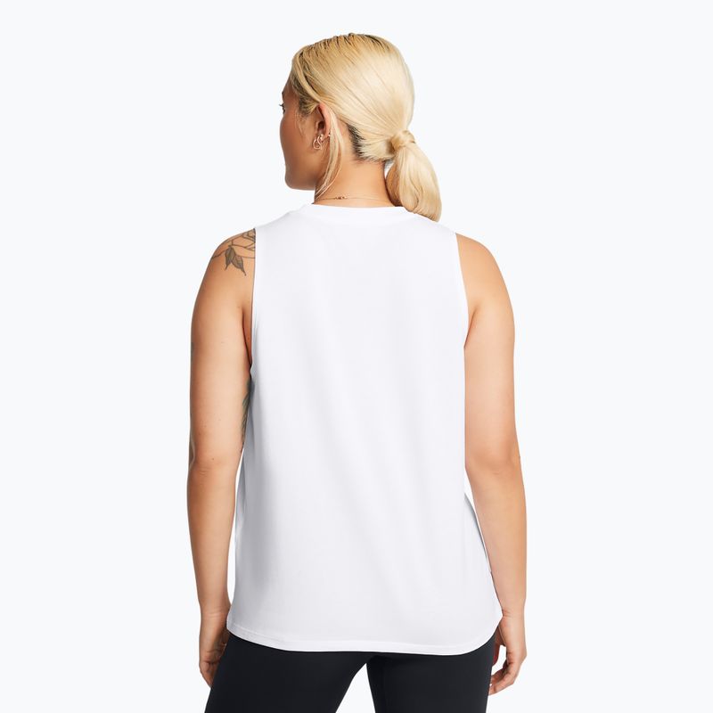 Under Armour Rival Muscle Tank white/black women's training tank top 2