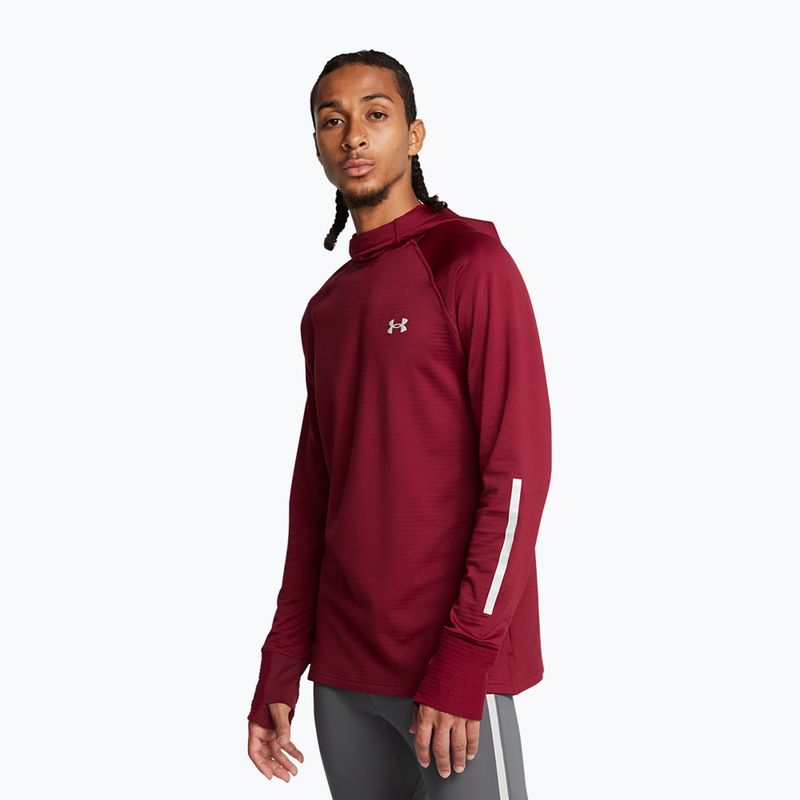 Under Armour Launch Elite CW Balaclava Hoody cardinal/reflective men's running sweatshirt