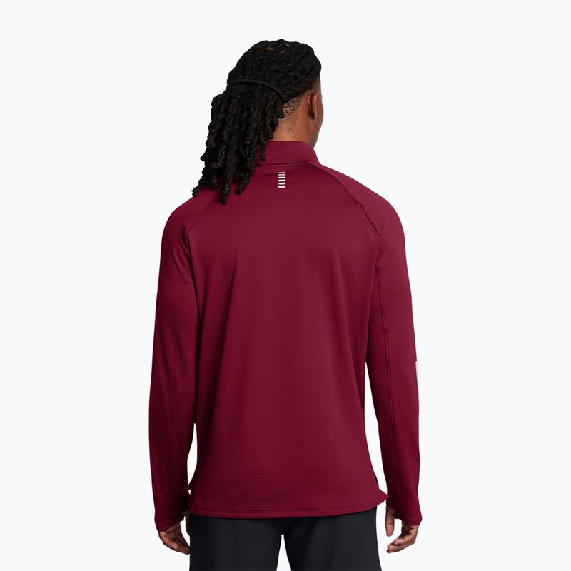 Men's Under Armour Launch Elite CW Half Zip cardinal/reflective running sweatshirt 2