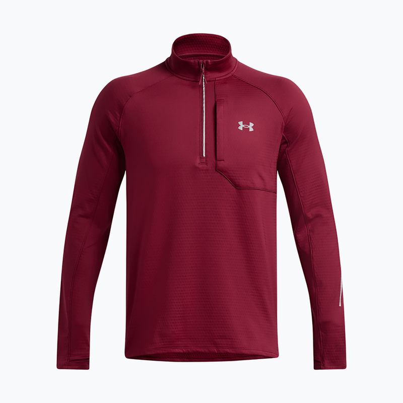 Men's Under Armour Launch Elite CW Half Zip cardinal/reflective running sweatshirt 3