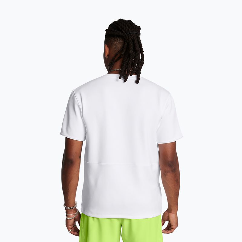 Men's Under Armour Run Anywhere SS T-shirt white/morph green/black 2