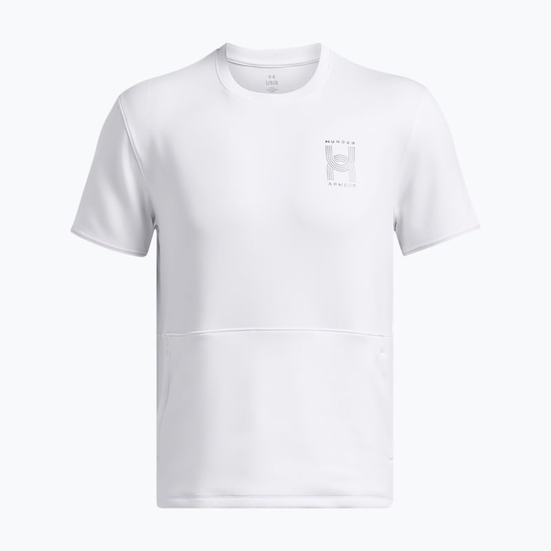 Men's Under Armour Run Anywhere SS T-shirt white/morph green/black 3
