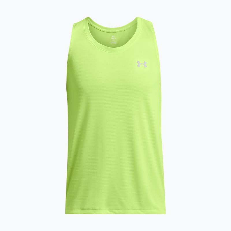 Under Armour Launch Singlet morph green/reflective men's running tank top 3