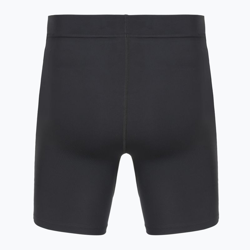 Men's running leggings Under Armour Launch Half Tights black/black/metallic silver 2