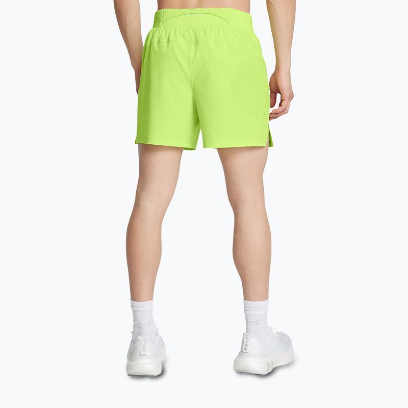 Under Armour Launch Elite 5" morph green/morph green/reflective men's running shorts 3