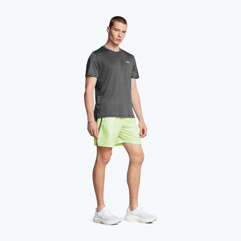 Under Armour Launch 7" men's running shorts morph green/castlerock/ reflective 2