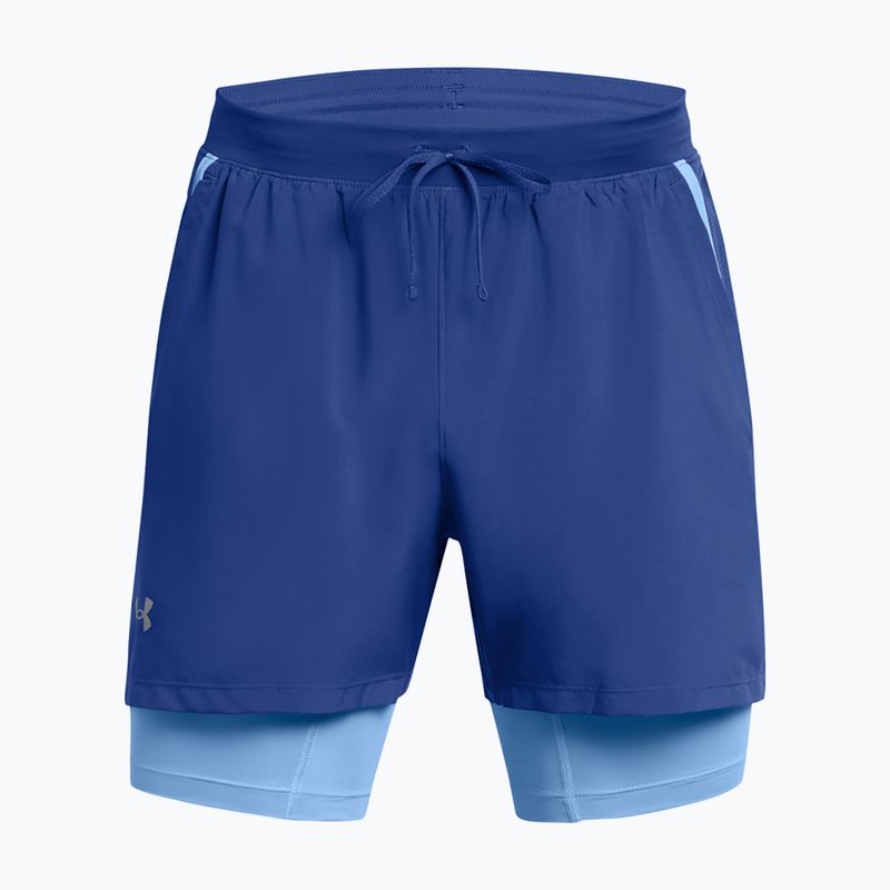 Under Armour Launch 5" men's running shorts 2in1 tech blue/horizon blue/reflective