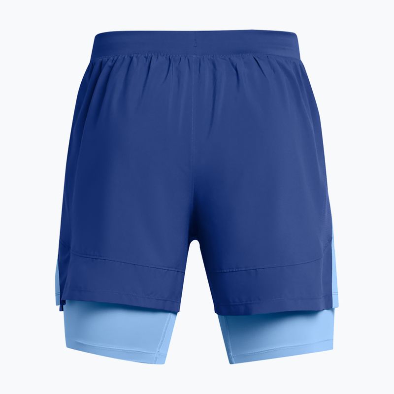 Under Armour Launch 5" men's running shorts 2in1 tech blue/horizon blue/reflective 2