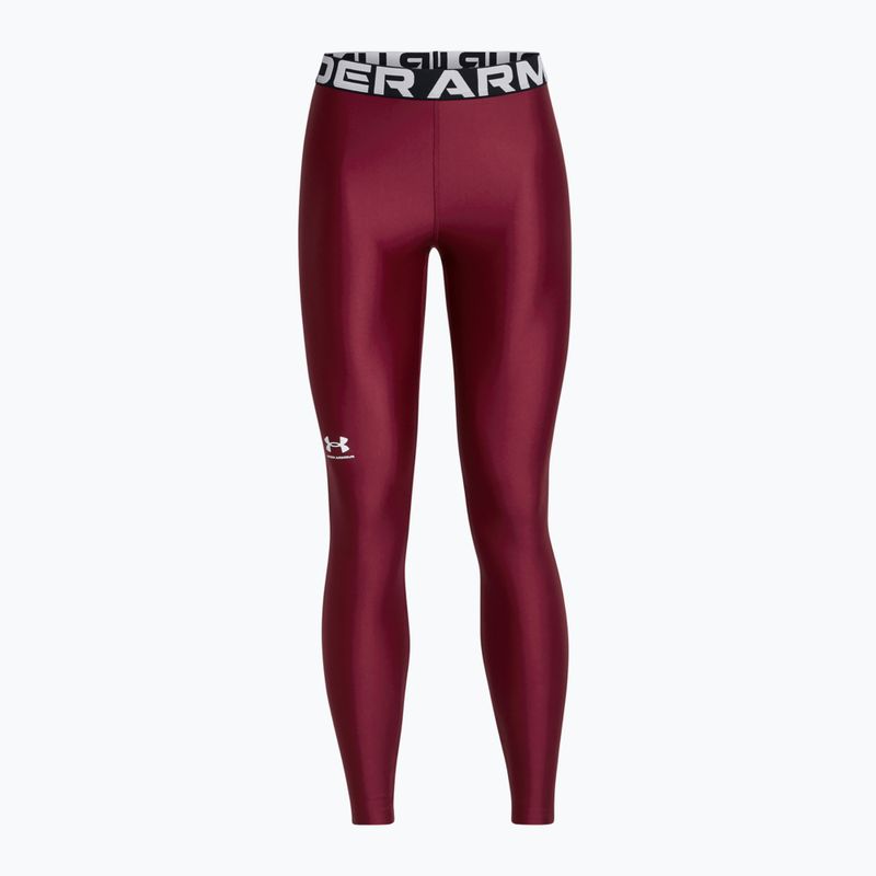 Under Armour HeatGear cardinal/white women's leggings 4