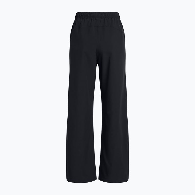 Women's trousers Under Armour Rival Wide Leg black / white 6
