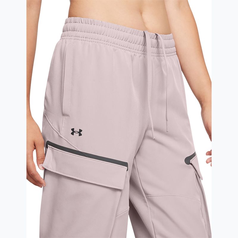 Women's Under Armour Unstoppable Cargo trousers tetra grey / black 5