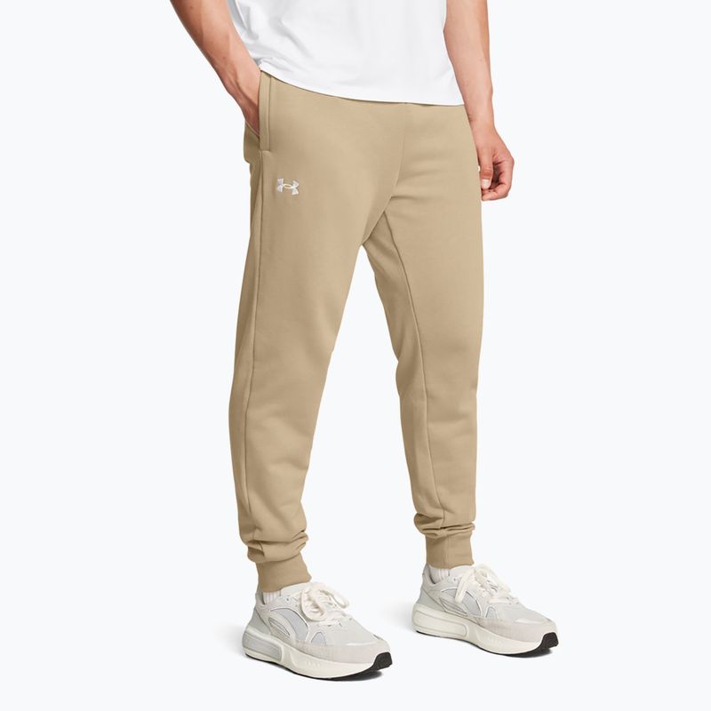 Trousers Under Armour Rival Fleece Joggers city khaki/white