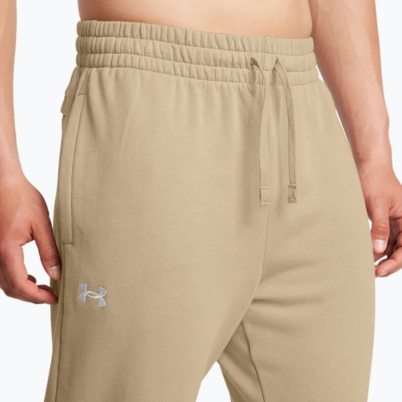 Trousers Under Armour Rival Fleece Joggers city khaki/white 4