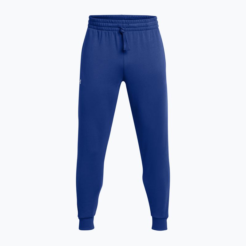 Under Armour men's Rival Fleece Joggers tech blue/white trousers 5