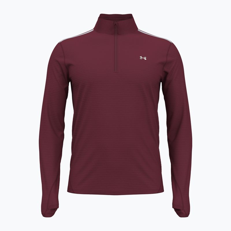 Men's Under Armour Vanish CW 1/4 Zip cardinal/reflective running sweatshirt