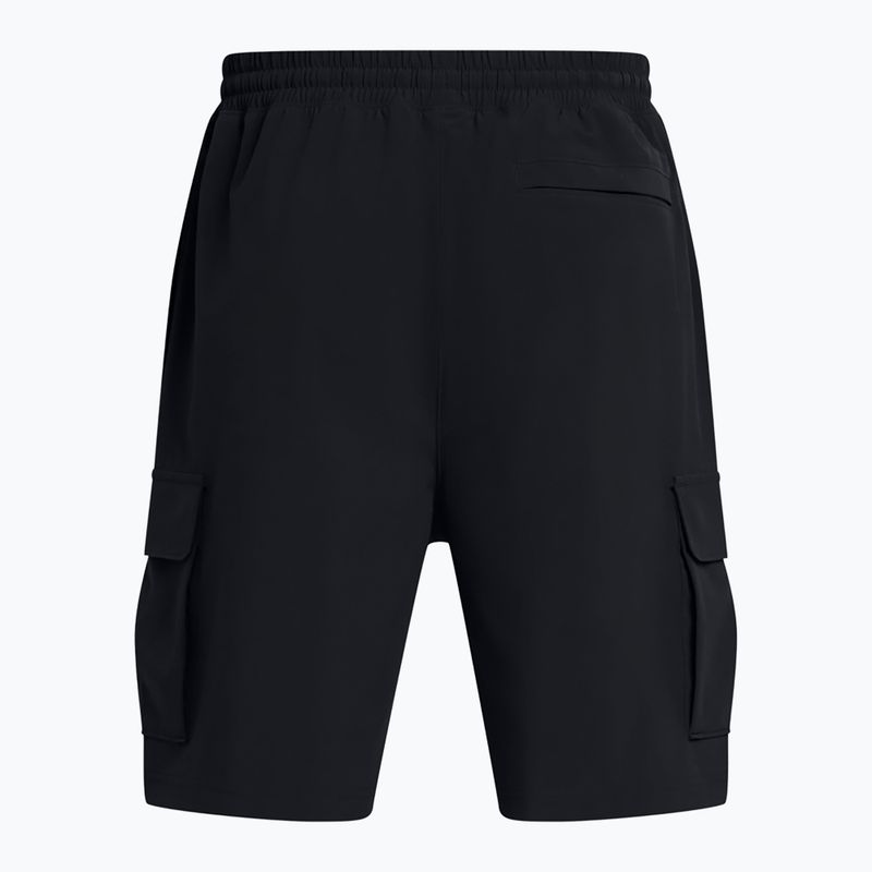 Men's training shorts Under Armour Vibe Woven Cargo black/white 2