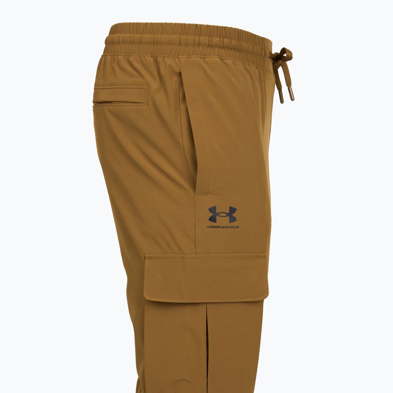 Men's Under Armour Vibe Woven Cargo trousers coyote/black 3
