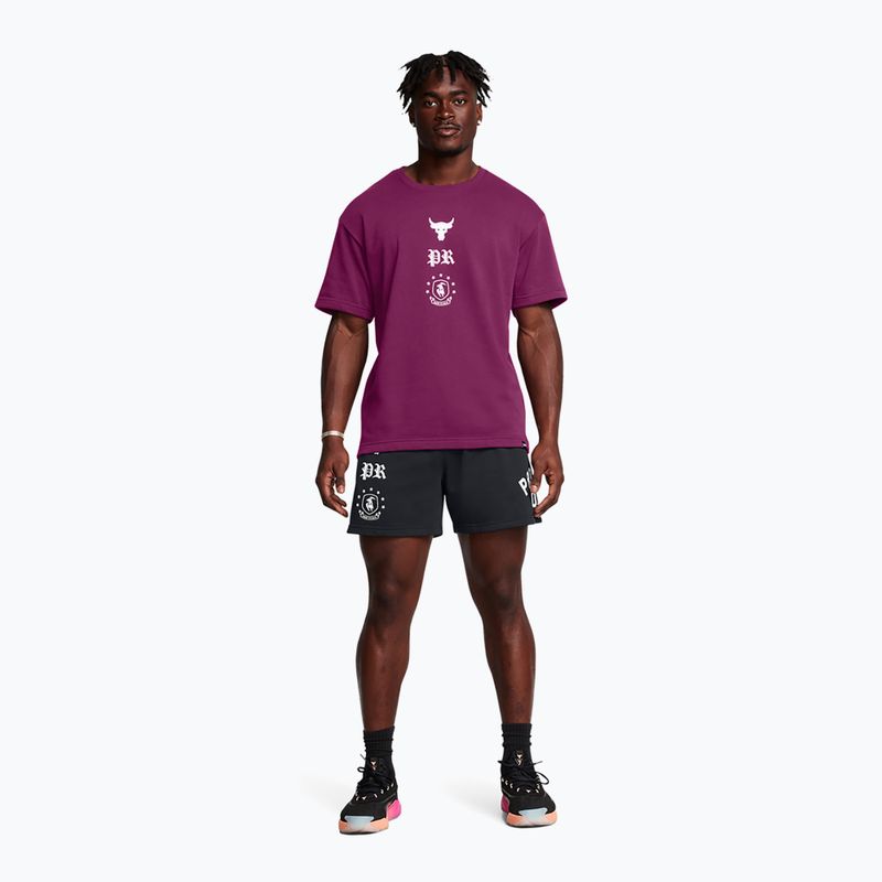 Men's shorts Under Armour Project Rock Terry Badge Of Honor Fleece black 2