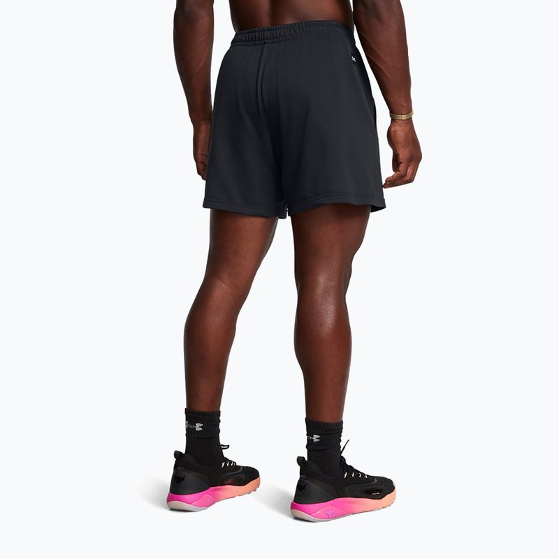 Men's shorts Under Armour Project Rock Terry Badge Of Honor Fleece black 3