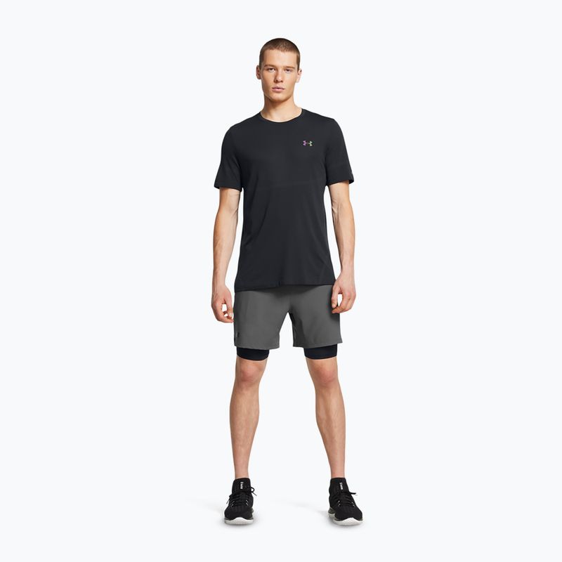 Men's training shorts Under Armour Vanish Woven 2In1 Sts castlerock/black/black 2