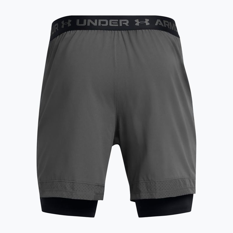 Men's training shorts Under Armour Vanish Woven 2In1 Sts castlerock/black/black 6